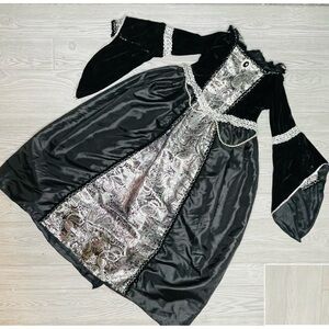 MGM black witch princess tulle dress renaissance cosplay Halloween costume 10-12